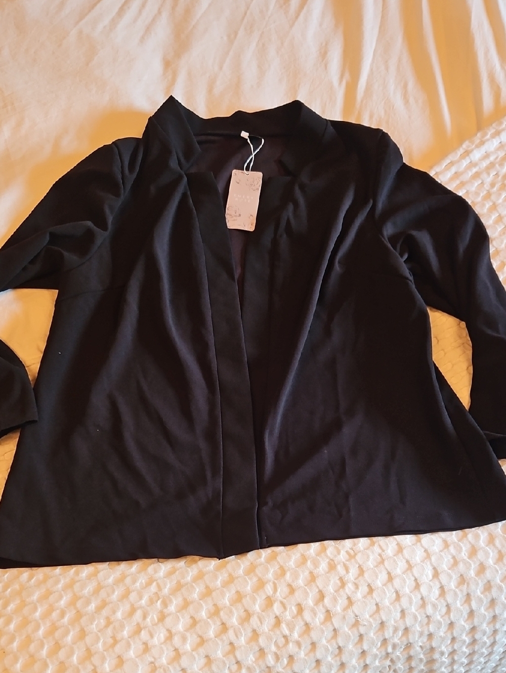 Black Open Front Cardigan/blazer 2x